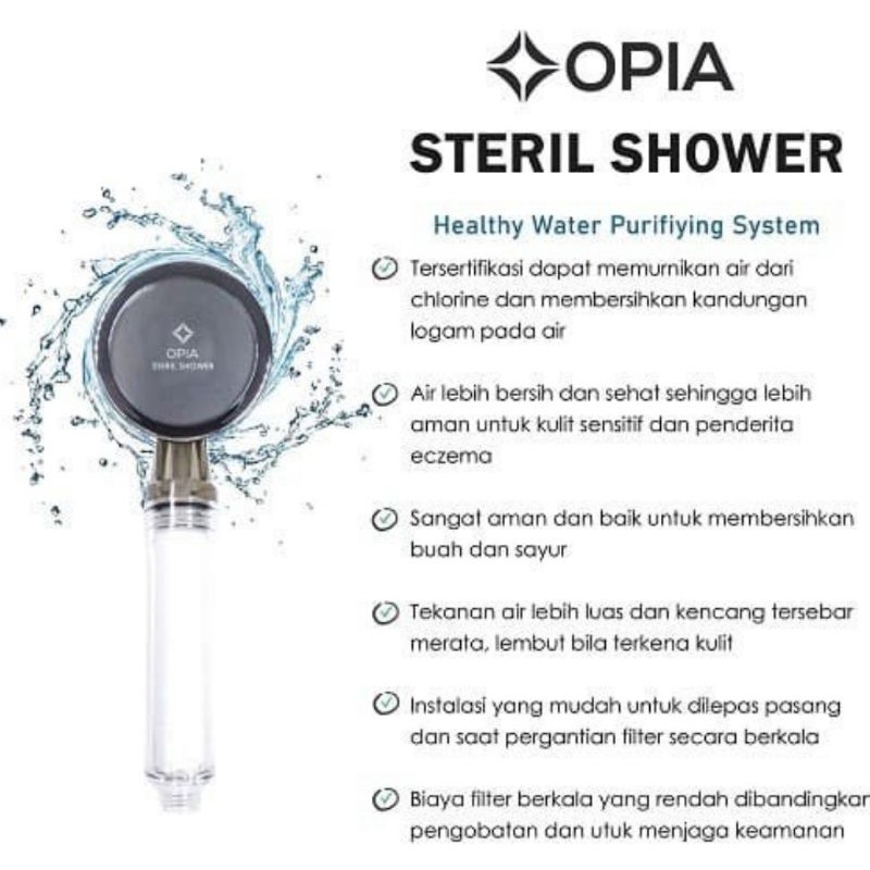 Opia Steril Shower - Shower Head Full Set