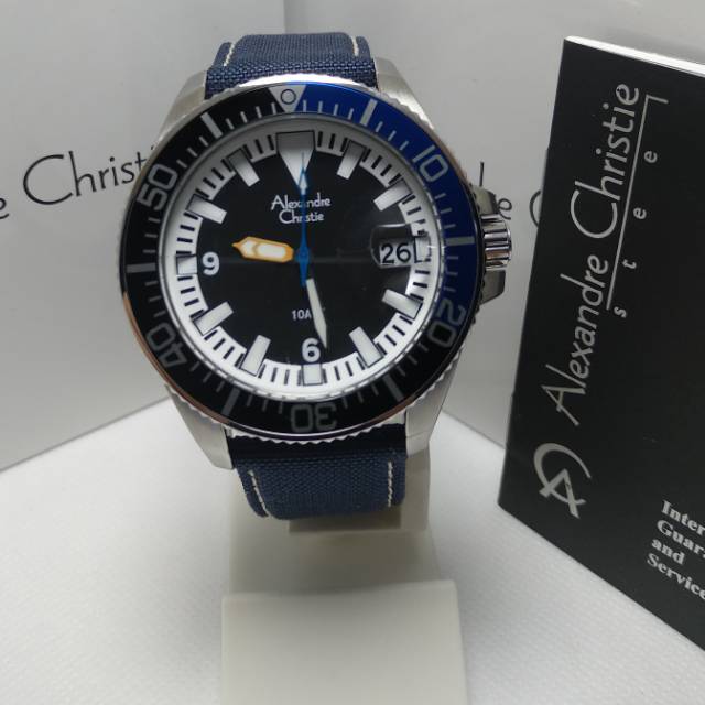 Jam tangan pria Alexandre Christie AC 6435MD original