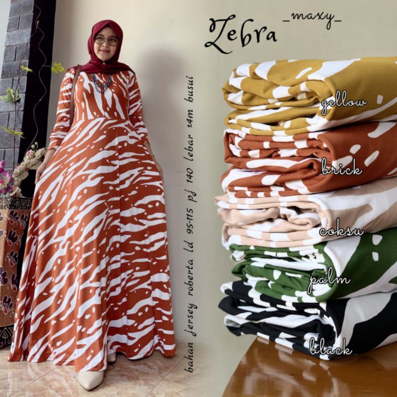 Jual Zebra Maxy (bahan Jersey Roberta) Shopee Indonesia