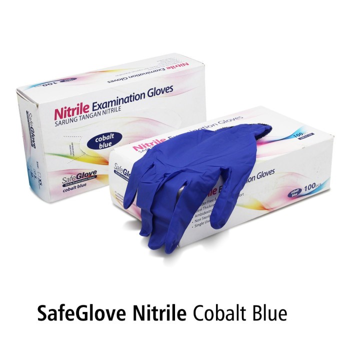 Sarung Tangan Nitrile Cobalt Blue OneMed box isi 100pcs OJ2