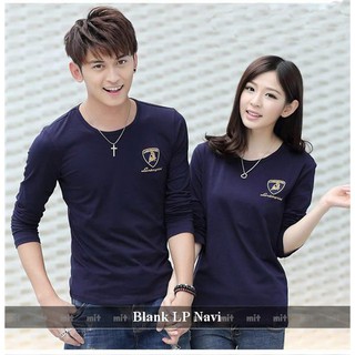  baju  couple  lengan panjang polos warna navi abu muda hitam  