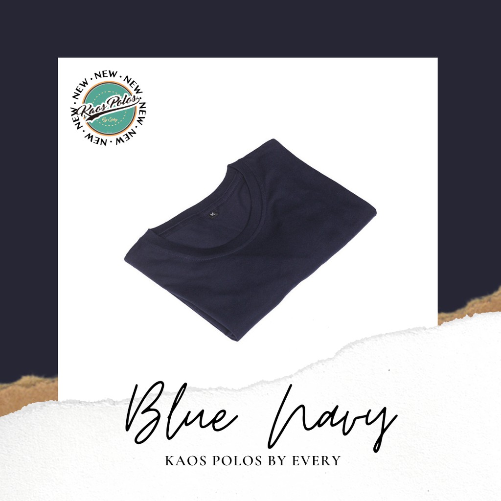 Kaos Polos - Biru Navy