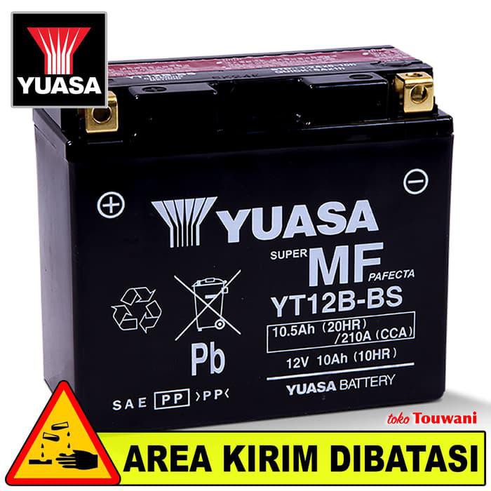 AKI, BATERAI YUASA YT12B-BS 12V 10AH SUPER MF DUCATI MULTISTRADA