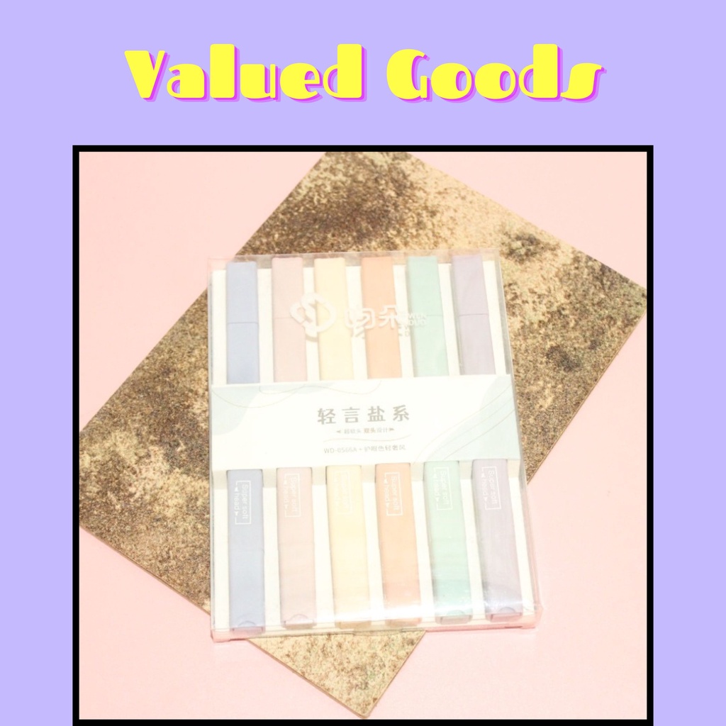 

Highlighter Balok Pastel Isi 6 Pcs Mewah Estetik 2 Sisi - WARNA WARNI RANDOM - stabilo pewarna penanda catatan alat tulis kantor kerja lucu unik aesthetic