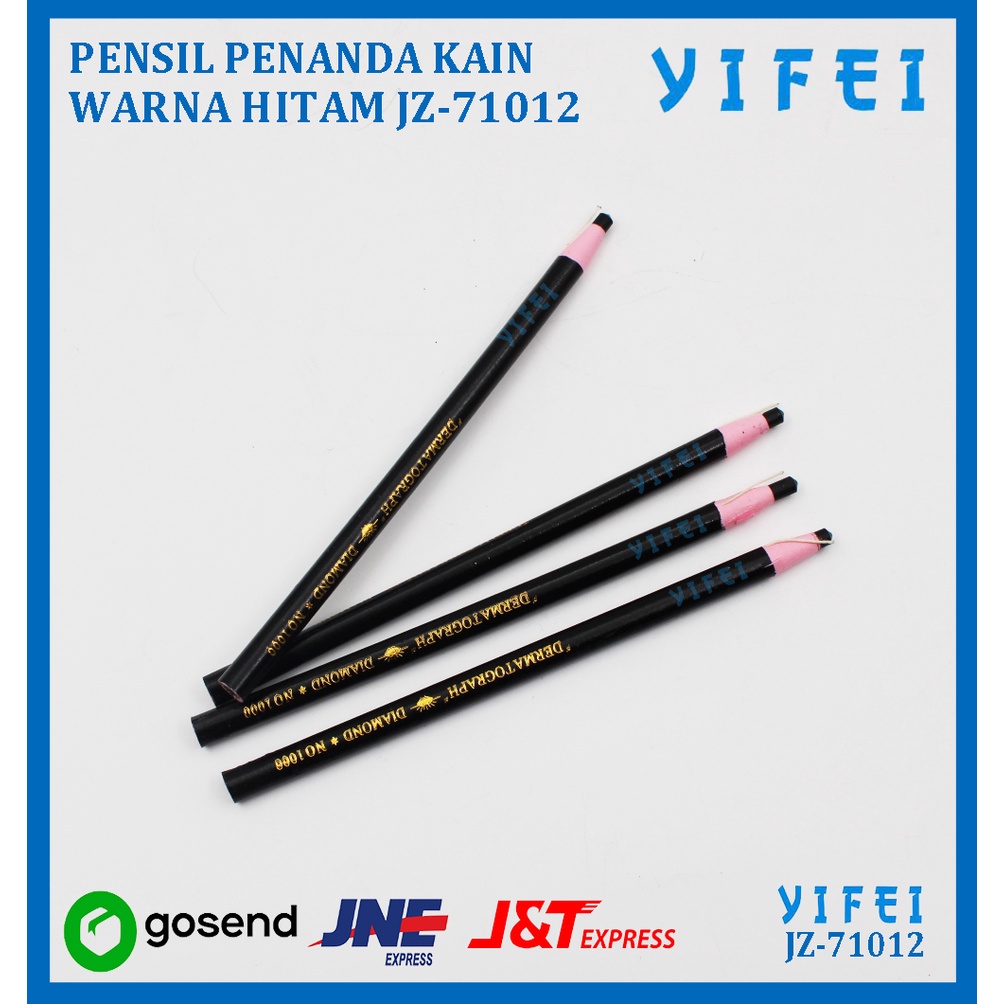 PENSIL PENANDA KAIN WARNA HITAM/ WATER ERASABLE PENCIL YIFEI-71012