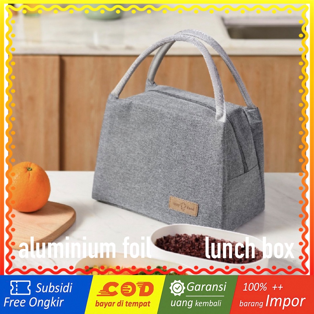 WRF71 Tas Bekal Japanese Lunch Cooler Bag Box Makanan Alumunium Impor TKM