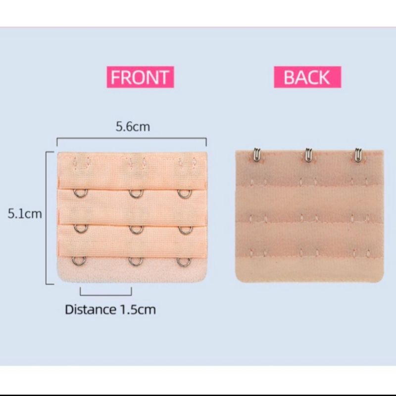 Pengait Bra Extension / Penyambung Tali Bra / Kait Bra Tambahan