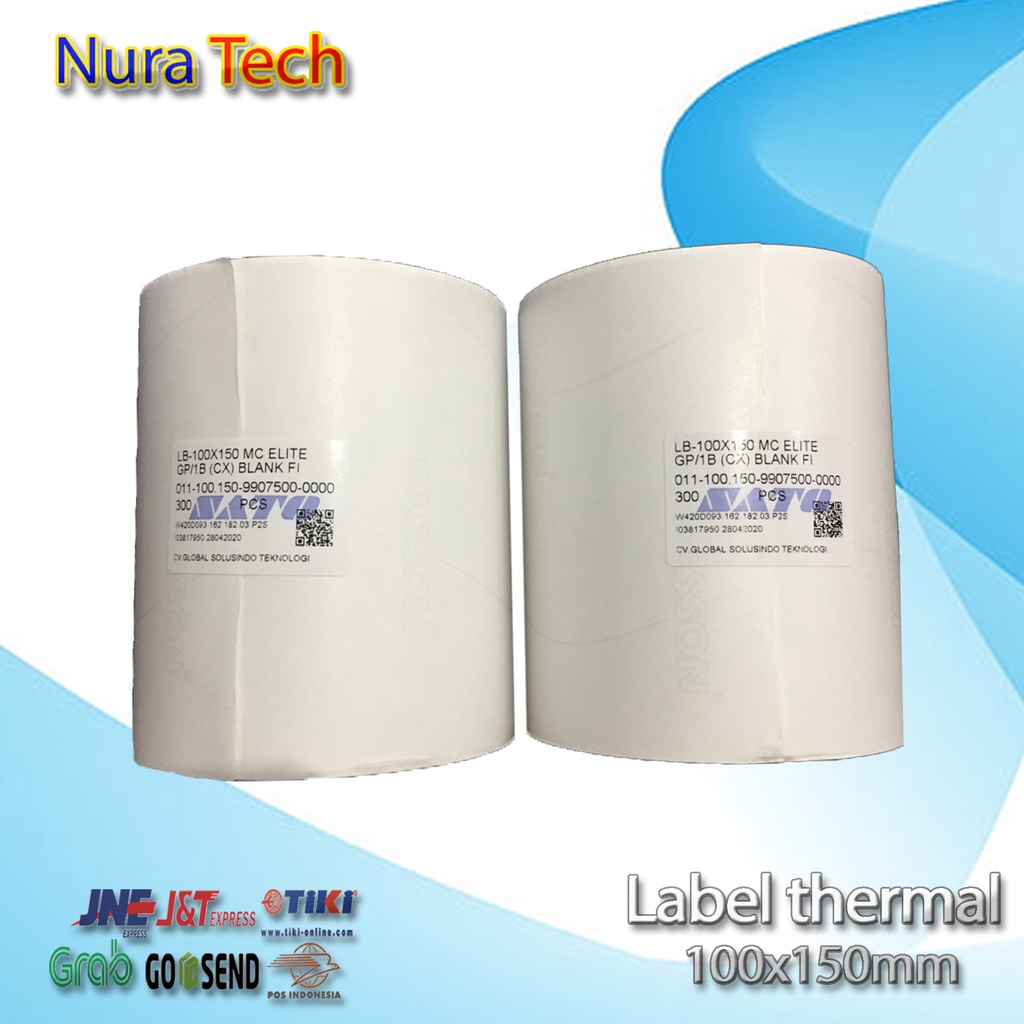 

Label barcode thermal 100x150mm Sticker thermal Barcode 4x6