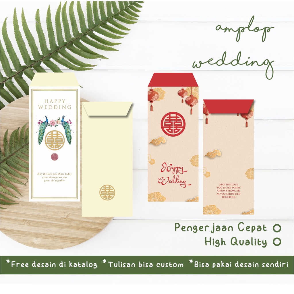 

AMPLOP IMLEK CUSTOM / ANGPAU PANJANG / JUMBO / PERNIKAHAN / KONDANGAN