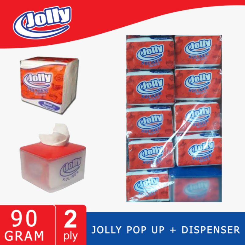 JOLLY POP UP x 10 / GRATIS DISPENSER TISU / RATU TISSUE
