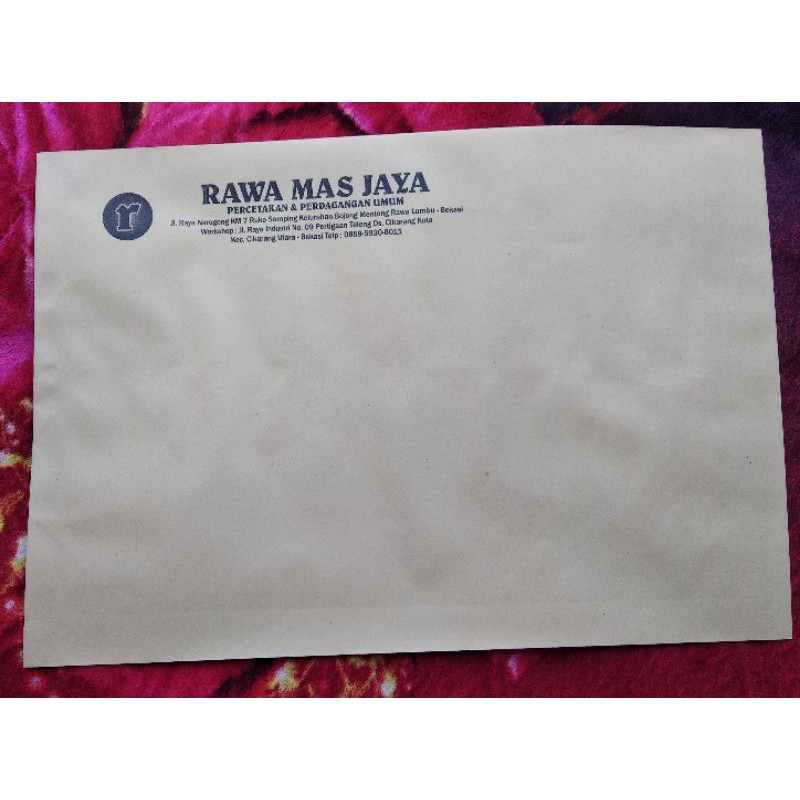 

Cetak Amplop Coklat ukuran F4(Folio) 1 box(100 lembar)