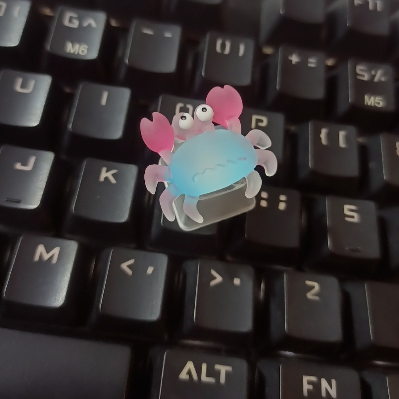 Btsg Anime Crab Keycap Bottom Backlit Keycaps Untuk Cherry MX Switch Keyboard Mekanik Kkey Cap Baru Pengganti Uniqu