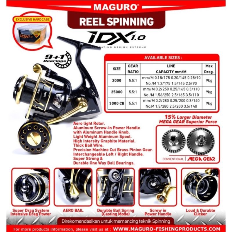 reel maguro idx 1.0 2000 2500 3000