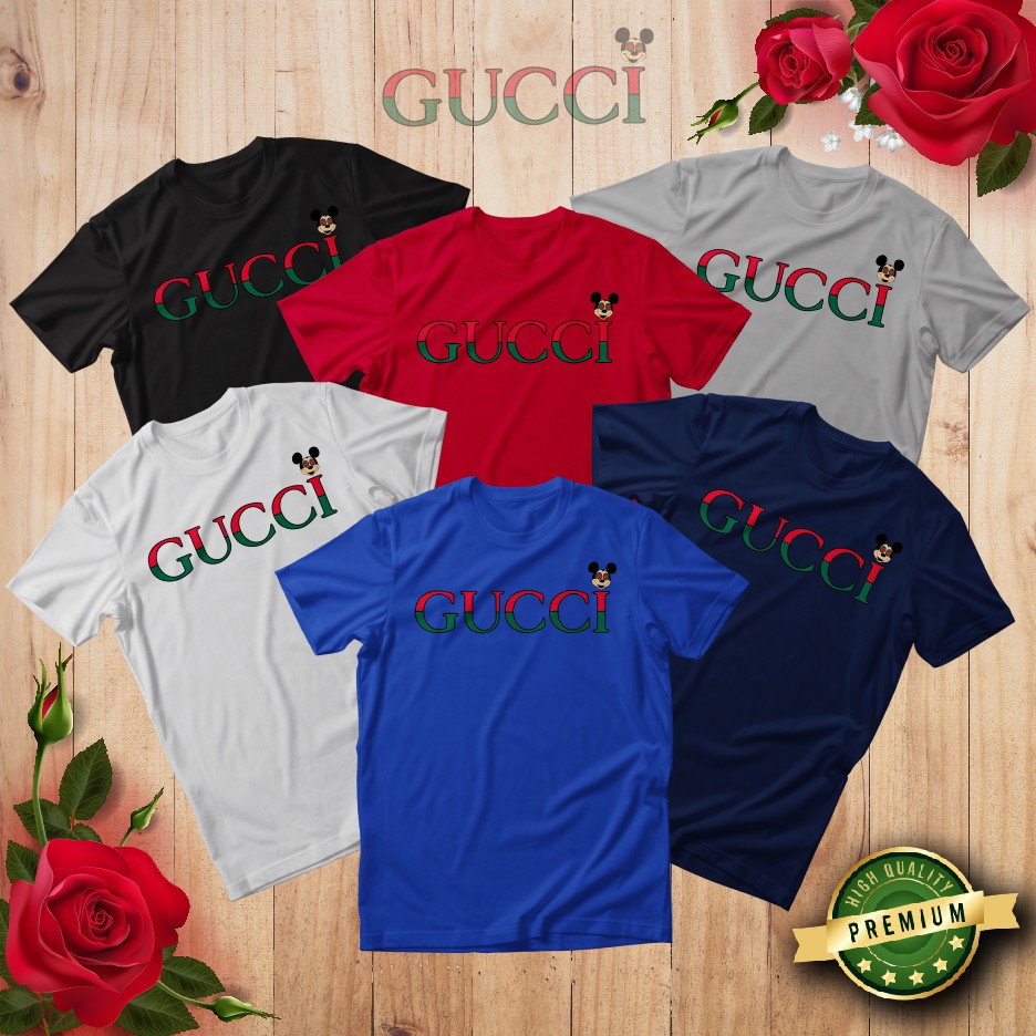 ⭐️⭐️⭐️⭐️⭐️BAJU KAOS READY STOCK !!!! T SHIRT DISNEY MICKEY GUCCI MURAH  EXCLUSIVE MEN WOMEN 100% COT