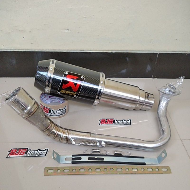 Knalpot akrapovic Nmax Aerox 155 Vario Beat street Scoopy new Xride mio soul Adv pcx Genio-Carbon -vario150old