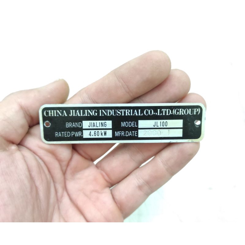 plat identifikasi motor jialing JL100 JL 100 JL-100 model honda astrea grand bulus original