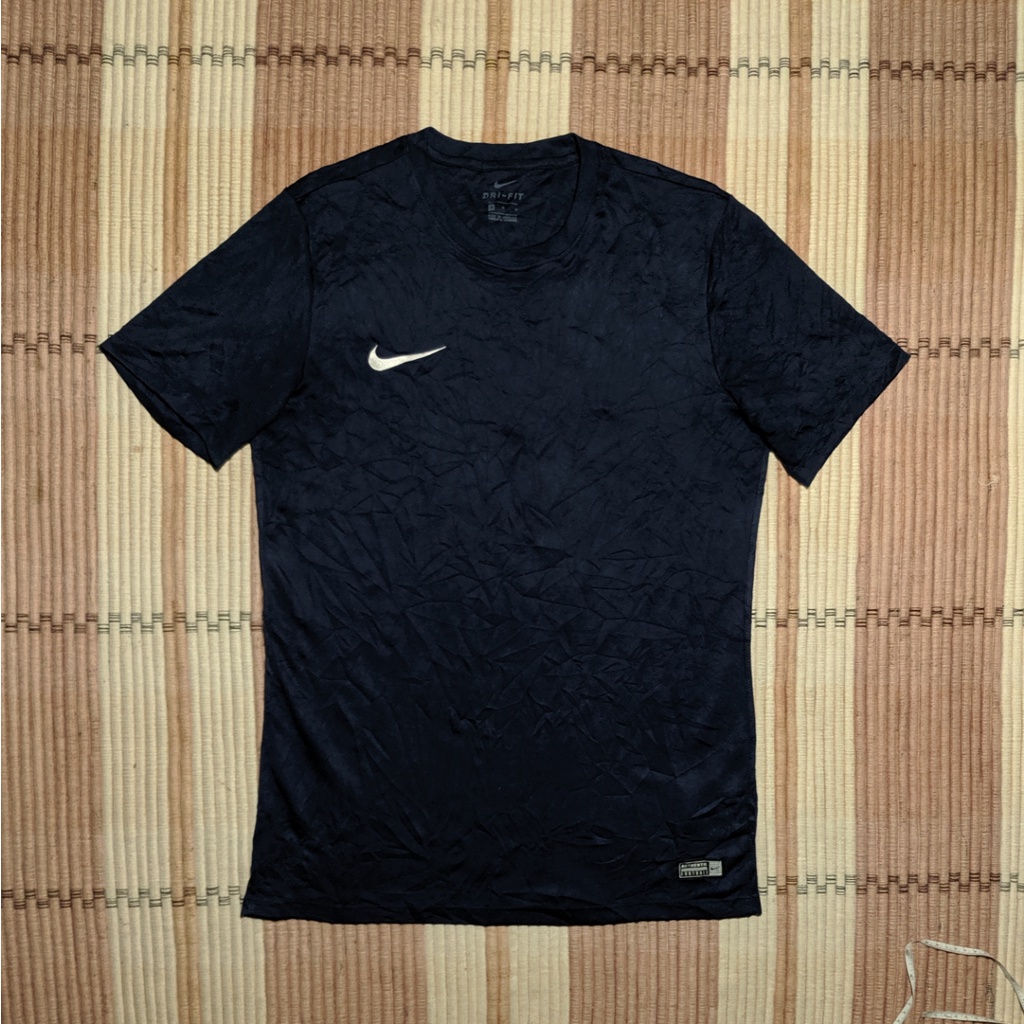Kaos Running NIKE DRI FIT Baju Olahraga Navy Original Second Preloved