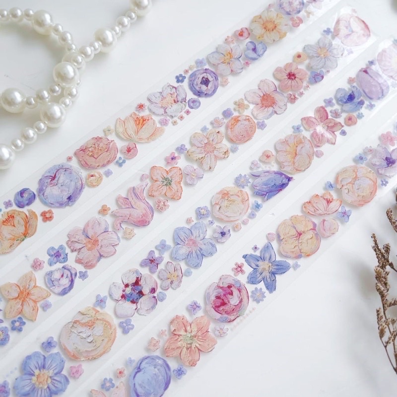 

sample 1loop deer studio flower oil painting pet tape