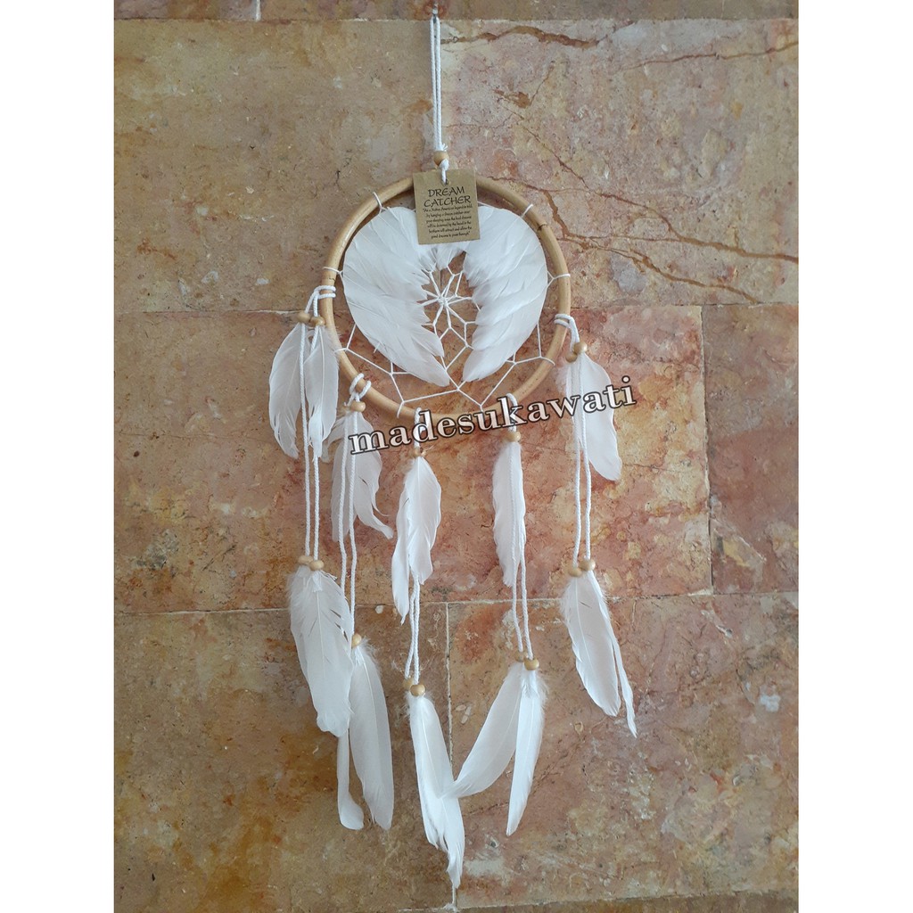 Dream catcher rotan bulu ayam