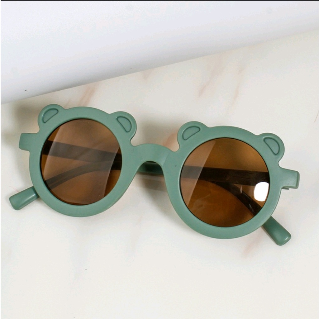 TERBARU Kacamata anak fashion telinga bear kacamata beruang hitam kids sunglasses