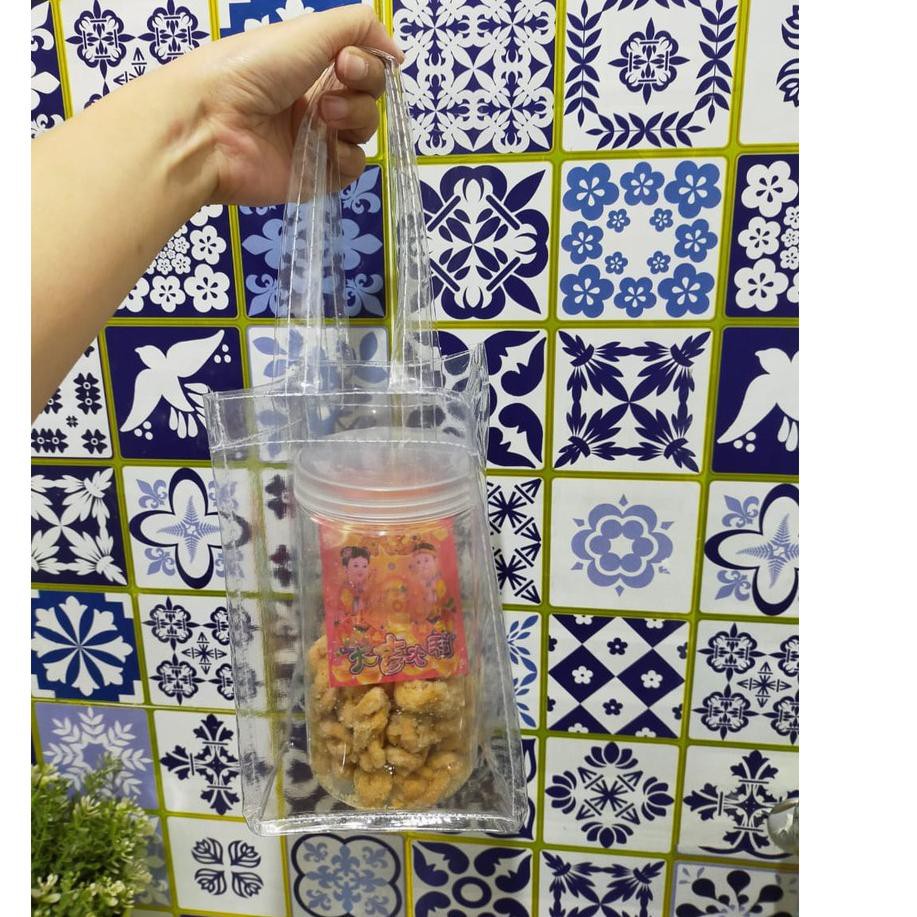 

Diskon Baru ➧ 13x13x20 cm goodie bag toples botol Tas Mika promosi souvernir pernikahan tas transpar