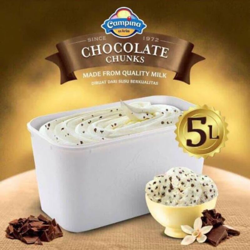 

ice cream campina rasa choco chungk 5L