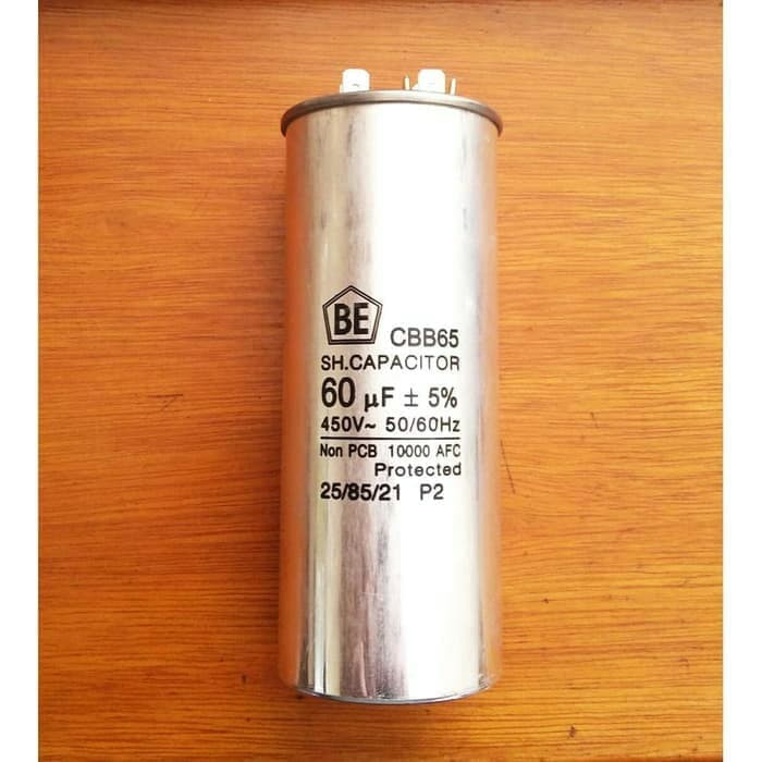 Kapasitor Metal - Kapasitor Tabung 60uF 450v 50/60Hz BE Free BOX