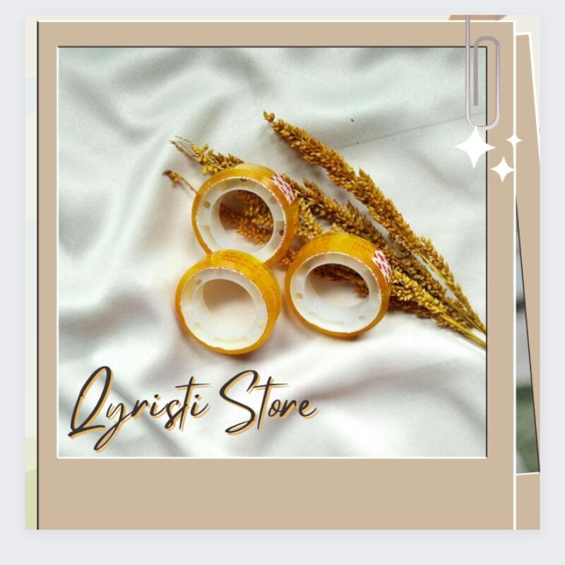 

ISOLASI TAPE BENING KECIL MEREK HOKI 12mm*15Y /SELOTIP /ISOLASI PEREKAT