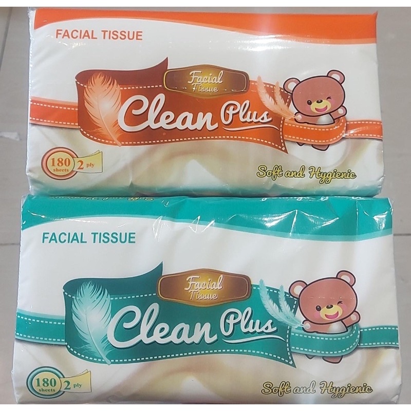 tisu tisue wajah clean plus 180sheets 2ply