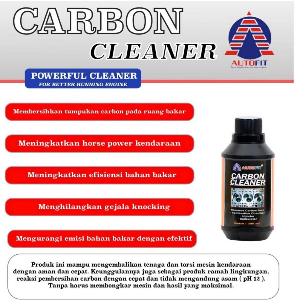 AUTOFIT Carbon Cleaner 300ml Pembersih Kerak Karbon Ruang Bakar Mesin