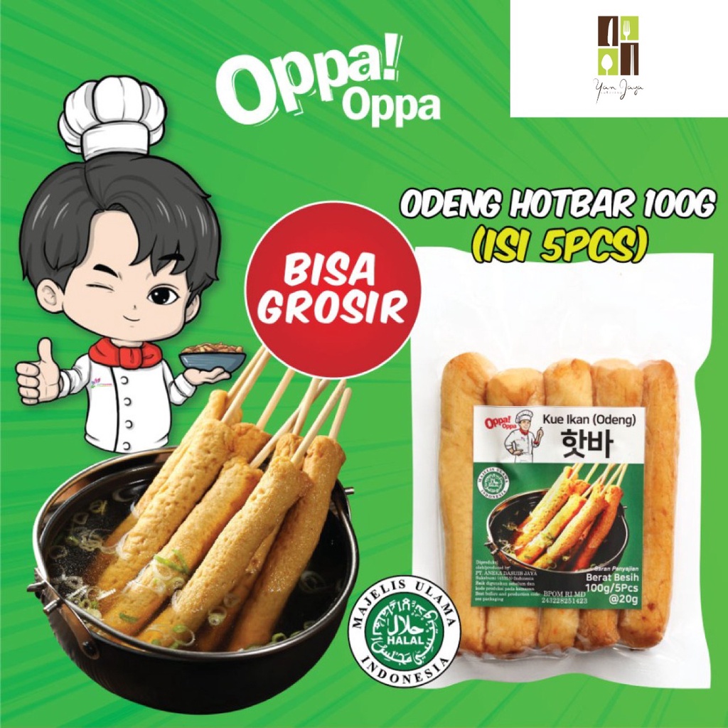 Hotbar Mini Odeng Oppa Odeng Tusuk Odeng Panjang Jajanan Asli Korea [100g]
