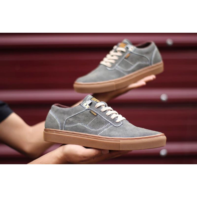 Sepatu Lokal Shoes Local Pride Cevany Gordon Low Cut Grey Gum Suede