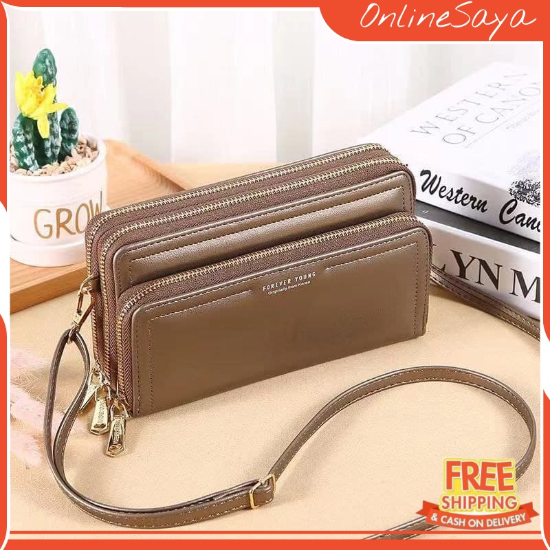 Online Saya Dompet Wanita Remaja FOREVER YOUNG Dompet HP Selempang Bonus Tempat Kartu - C2501H ORIGINAL Import