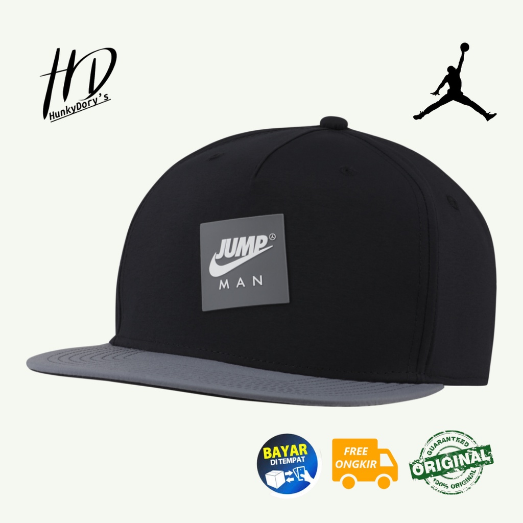 Topi Snapback Basket Nike Air Jordan Pro Jumpman Classic Cap 'Black' Original