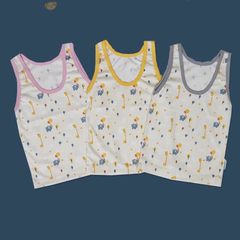 SINGLET BAYI / KUTUNGAN TANKTOP NEW BORN BABY 0-12 BULAN / PAKAIAN BAYI DALAMAN KAOS BAYI BAHAN ADEM DAN NYAMAN