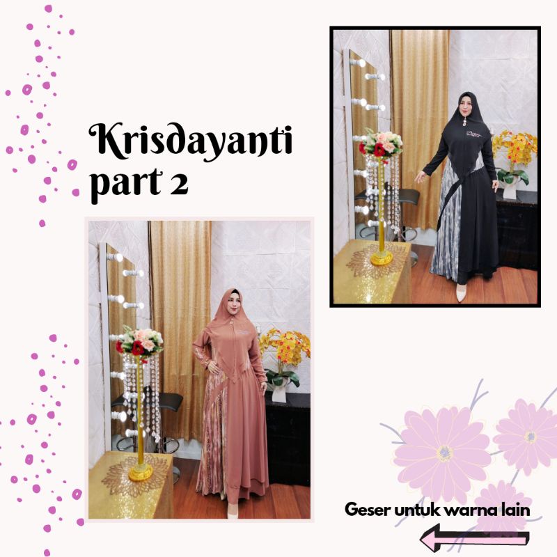 Gamis terbaru/ Gamis syari terbaru/ Krisdayanti syari batch 2 by Princess (SIAP KIRIM)