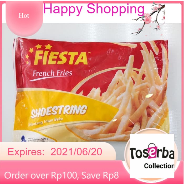 

Toserba Collection Kentang Fiesta Shoestring 500 gr Frozen Food Bandung - Cimahi