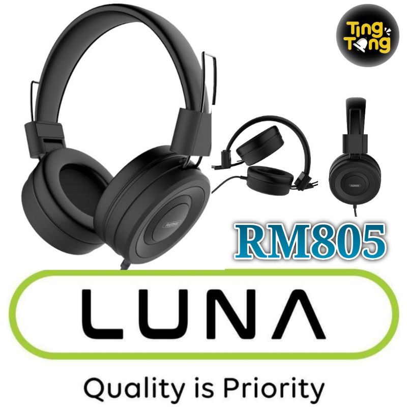 Luna Wired Headphone Super Deep Bass Stereo High Sound Quality 4D for Gaming RM-805