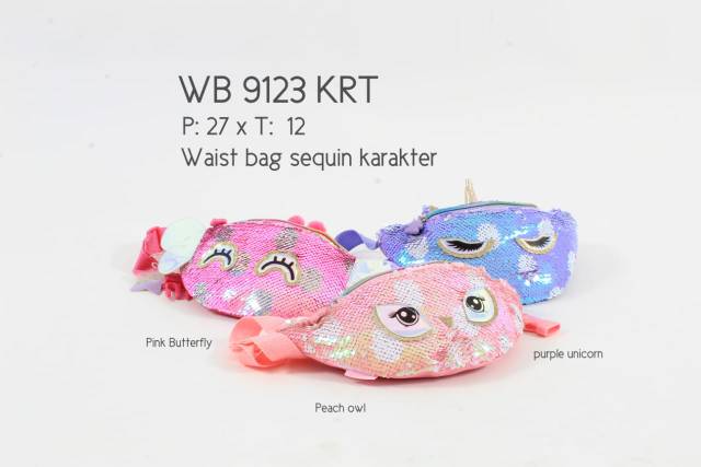 Waistbag Sequin Karakter Unicorn Owl Mermaid Butterfly