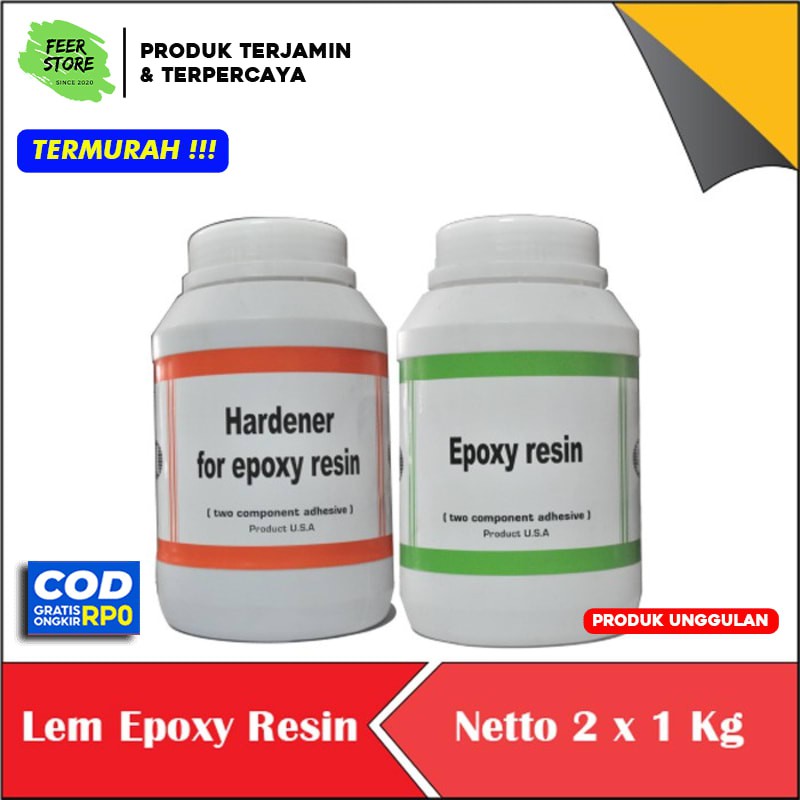LEM EPOXY RESIN SK SET 2 DUA KOMPONEN ADHESIVE RESIN MULTI FUNGS