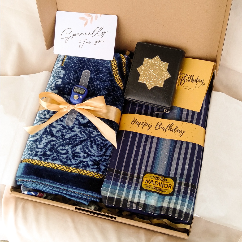 kado ulang tahun cowok / kado wisuda cowok / kado cowok kado anniversary gift box cowok sarung , saj