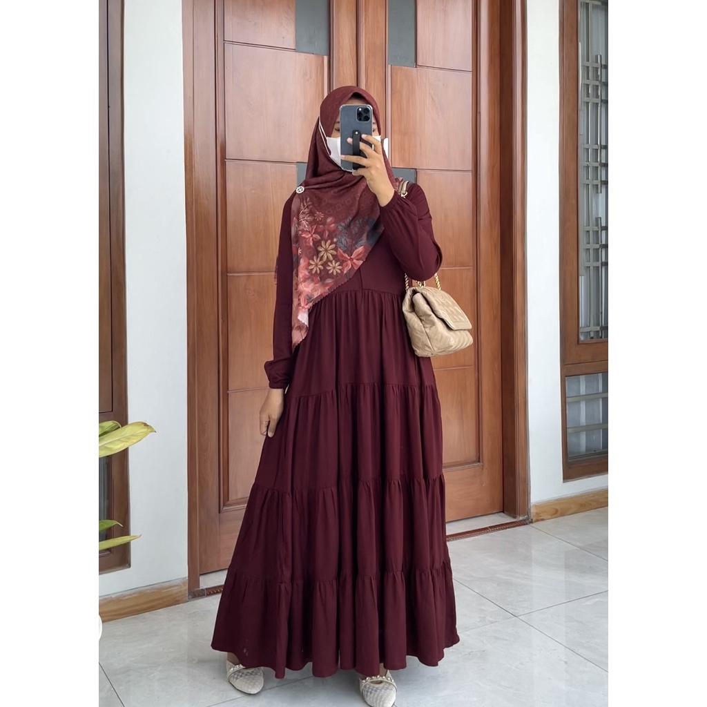 AYANA DRESS by ZALFA OUTFIT / dress polos/ gamis rayon