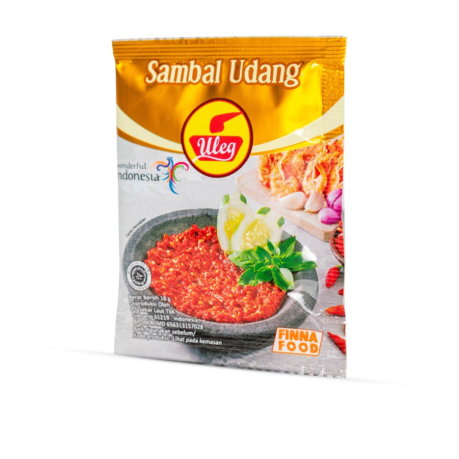 SAMBAL UDANG ULEG FINNA 15GR ISI 10 SACHET HALAL