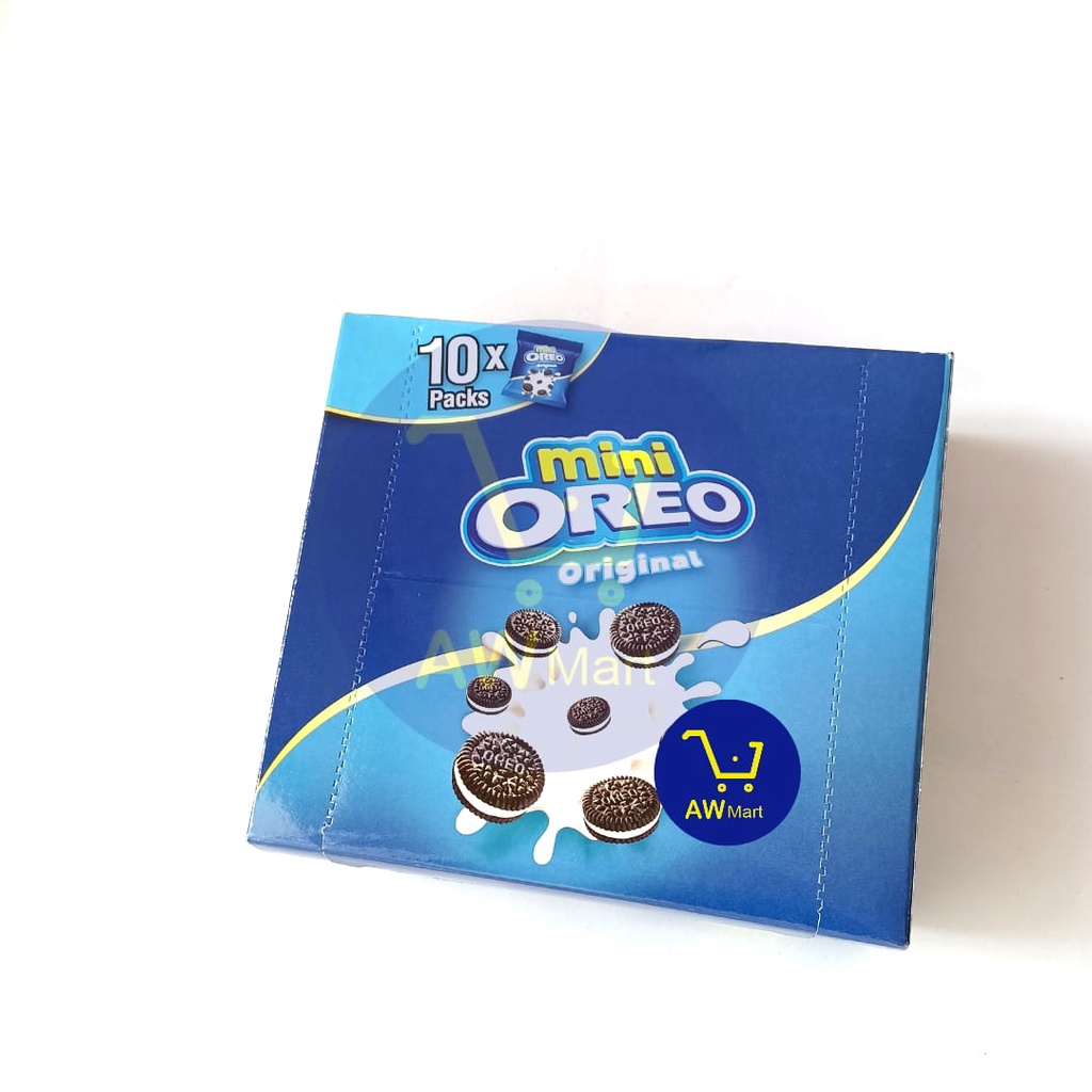 MINI OREO BOX 204 GRAM ISI 10PCS - VANILLA ORIGINAL