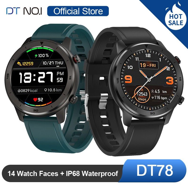 DT NO.1 DT78 Smart Watch Bracelet Fitness Activity Tracker Wearable Devices Heart Rate Monitor
