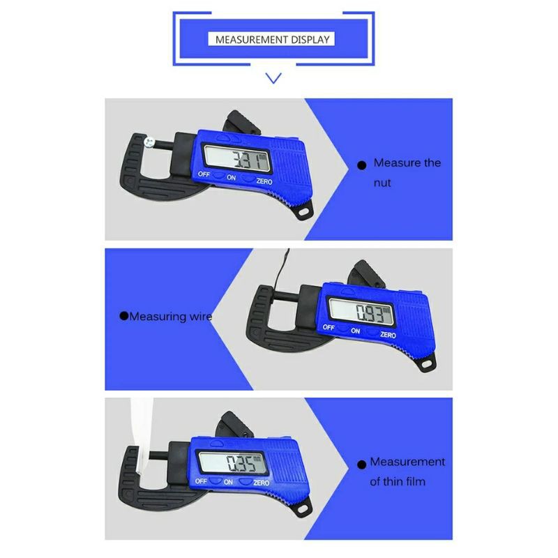 Digital Thickness Caliper Micrometer Alat Ukur Ketebalan Carbon Fiber Composites