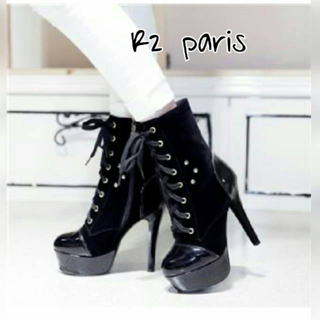 ZPT-Sepatu boot heels fashion wanita   Wanita Boots High Heels Boots Ankle /OF-38