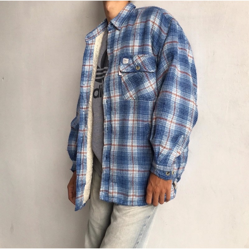 Flannel Jacket Sherpa Motif Veterano Vintage
