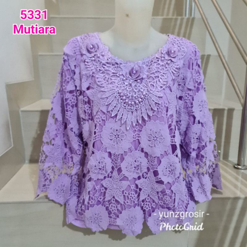 Blouse Brukat Warna Jumbo XL, 2XL, 3XL-3