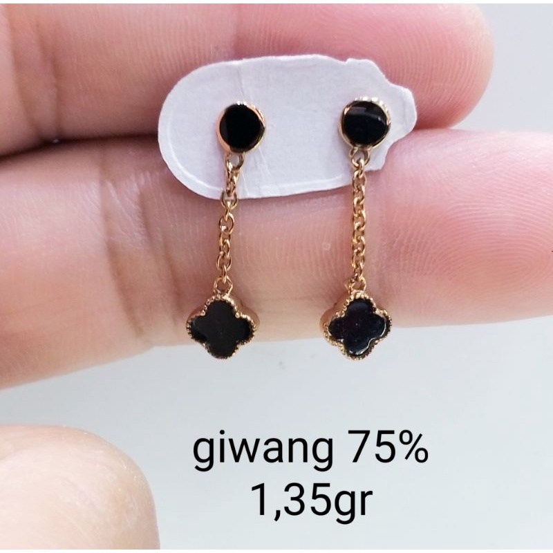 anting cartier emas rose gold kadar 75 persen 1,35 gram